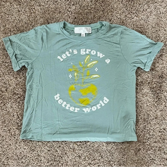 Society & Stitch Other - EUC Girls Society & Stitch cropped t-shirt, Size M.